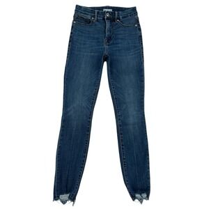 Good American Good Legs Chewed Hem Skinny Jeans  Designer Preppy Y2K Size 0/25